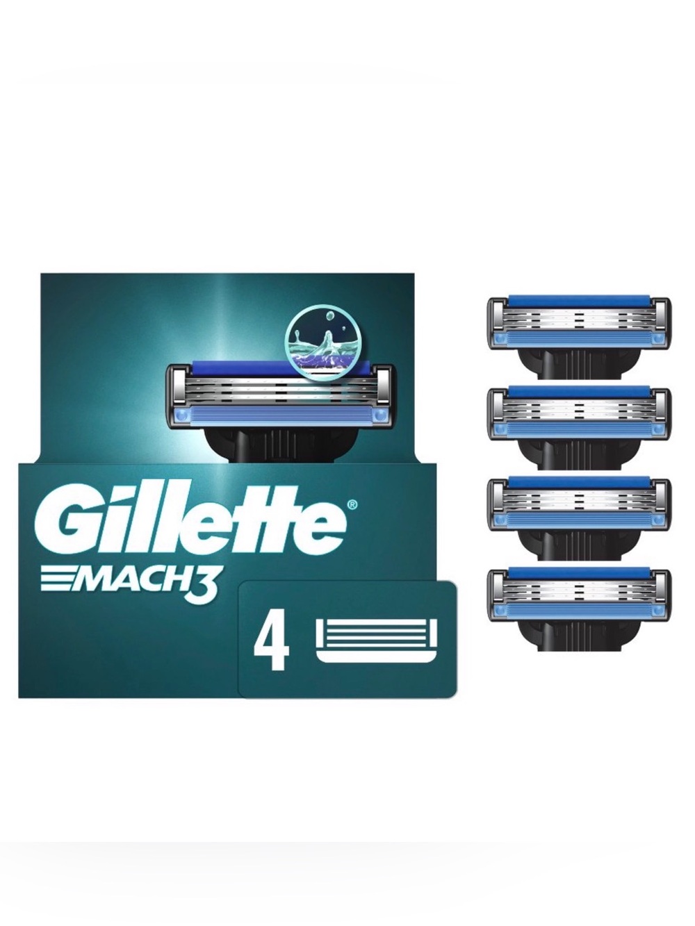 Gillette Mach 3 Refillable Razors 4 Pack